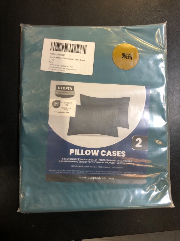 Photo 1 of 2 Pack Pillow Cases Queen SIze Teal