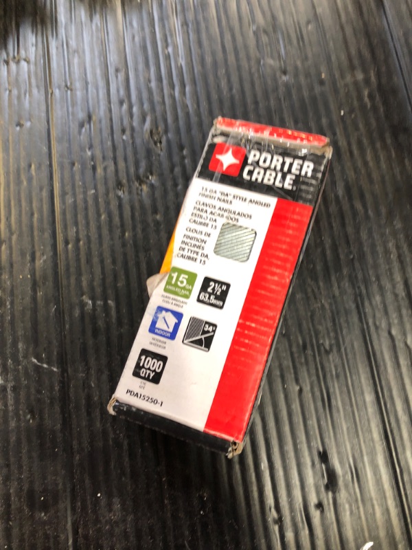 Photo 1 of Porter-Cable  2-1/2-Inch, 15 Gauge Finish Nails (1000-Pack)