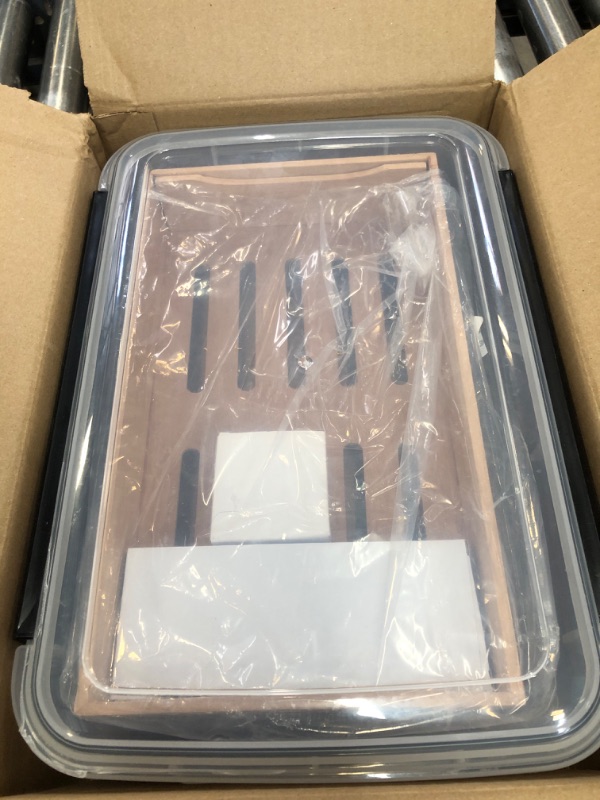 Photo 1 of Mantello MEGA Humidor Cigar Box - Cigar Humidor Includes 2 Spanish Cedar Trays, Digital Hygrometer, Airtight Storage Container