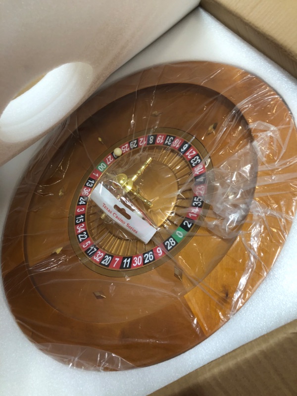 Photo 1 of Leyndo 20 Inch Wooden Roulette Wheel with 4 Roulette Balls Casino Grade Precision Bearings Roulette Wheel Turntable Leisure Table Games for Home Professional Use or Night Party, Party Game