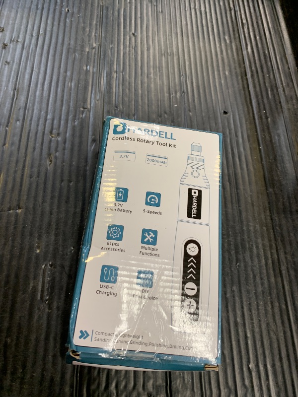 Photo 1 of HARDELL Cordless Rotary Tool, 5 Variable Speed Mini Rotary Tool Kit with 61 Accessories, 3.7V Type-C Charging Power Rotary Tool for Engraving, Sanding, Polishing, Carving, Cutting, DIY Crafts