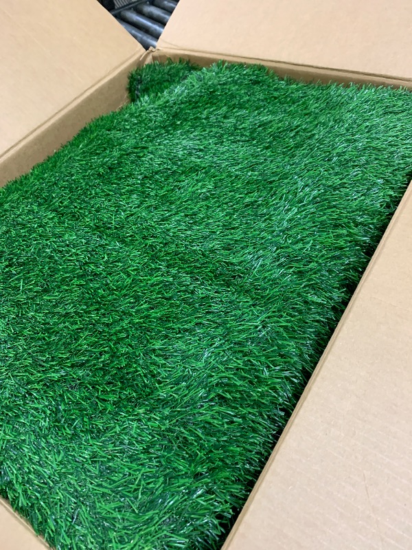 Photo 2 of LOOBANI Synthetic Artificial Turf 4 Feet x 6 Feet, Artificial Grass for Dog Potty with Drainage Holes, Fake Grass Rug for Garden Landscape Balcony Patio Backyard Decoration