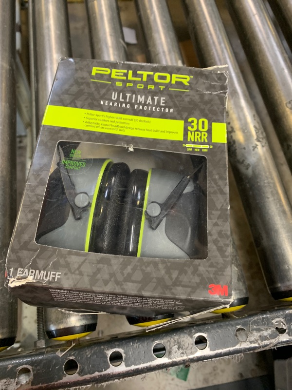 Photo 2 of Peltor Sport Ultimate Hearing Protector, Noise Reduction Rating (NRR) 30 dB, Lightweight Design For Comfort & Extended Wear, Peltor Sport's Highest Noise Reducing Ear Muffs, Black/Grey (97042-PEL-6C) 30 dB NRR 30 Db Nrr