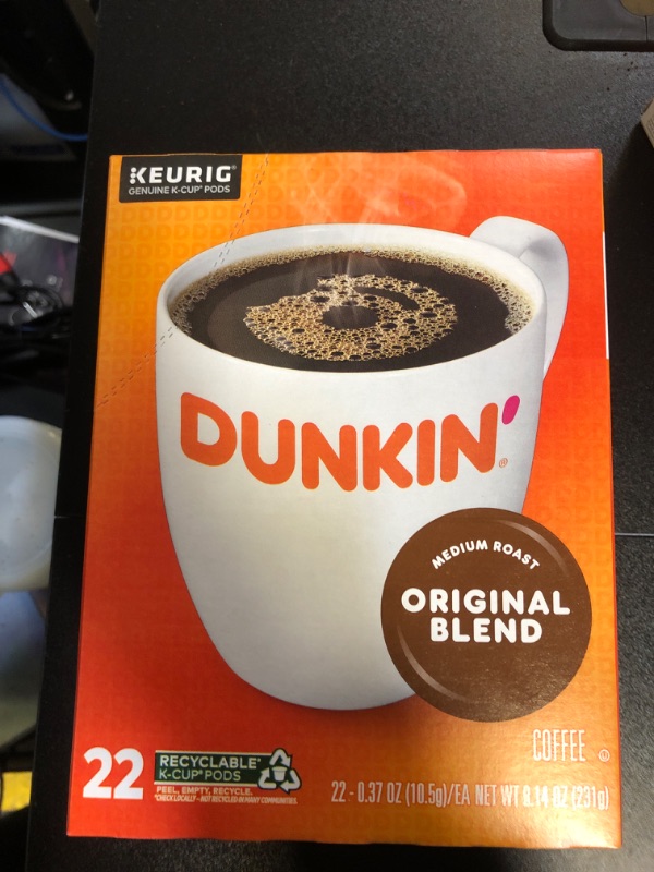 Photo 2 of Dunkin' Original Blend Medium Roast Coffee, 88 Keurig K-Cup Pods exp june 16 2025 