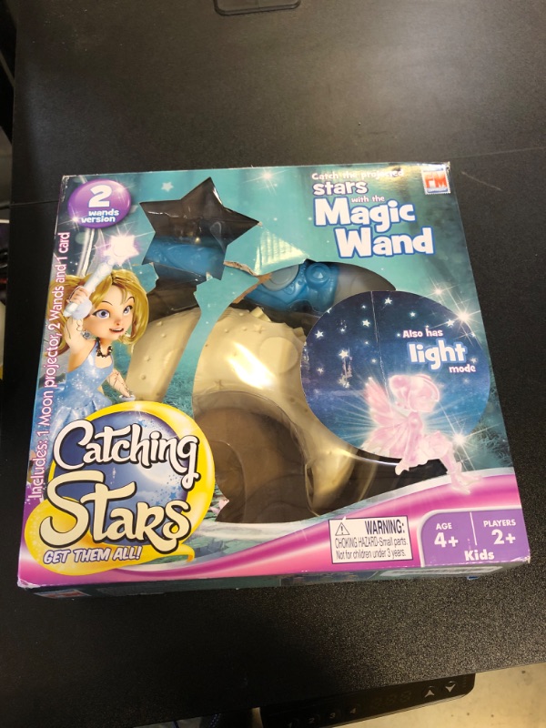 Photo 2 of Fotorama Kids Catching Stars Deluxe Game with Two Magic Fairy Wands and Moonlight Star Projector, Perfect Slumber Party Game, Switch to Night Lamp Mode Before Falling Asleep, for Ages 5 and Up