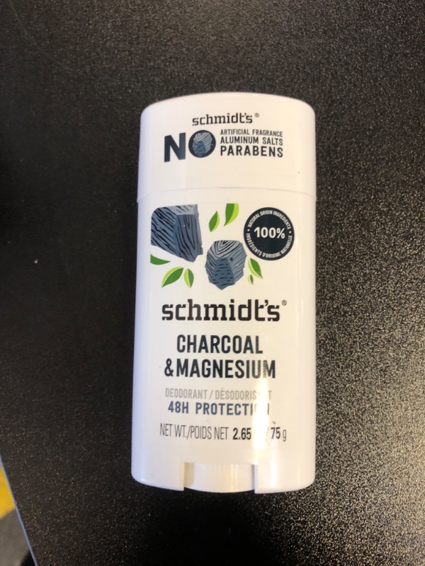 Photo 2 of Schmidt's Aluminum-Free Vegan Deodorant Charcoal & Magnesium with 48 Hour Odor Protection, for Women and Men, Natural Ingredients, Cruelty-Free, 2.65 oz