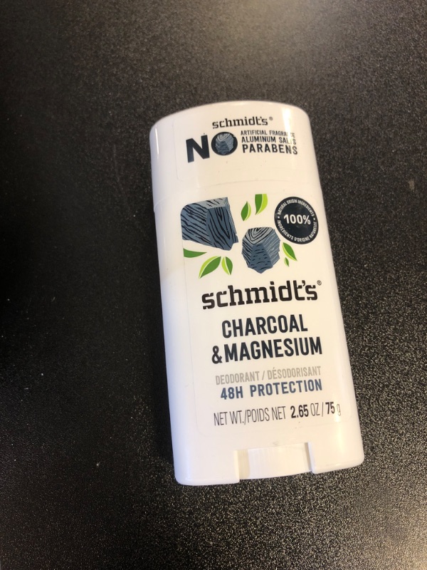 Photo 2 of Schmidt's Aluminum-Free Vegan Deodorant Charcoal & Magnesium with 48 Hour Odor Protection, for Women and Men, Natural Ingredients, Cruelty-Free, 2.65 oz