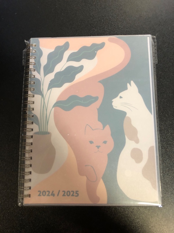 Photo 2 of Riley's Planner 2024-2025 Academic Year, 18-Month Cat-Themed Weekly Planner - Whimsical Weekly & Monthly Agenda Planner, Illustrated Cover, Notes Pages, Twin-Wire Binding (8 x 6 inches)