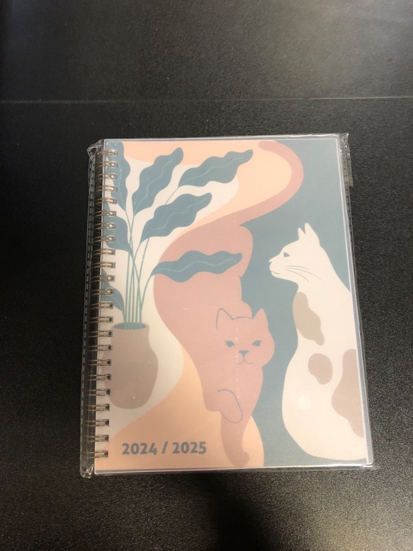 Photo 2 of Riley's Planner 2024-2025 Academic Year, 18-Month Cat-Themed Weekly Planner - Whimsical Weekly & Monthly Agenda Planner, Illustrated Cover, Notes Pages, Twin-Wire Binding (8 x 6 inches)