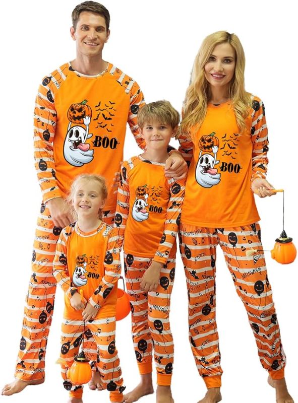 Photo 1 of Family Matching Halloween Pajamas Set, Halloween Pumpkin Print PJs Sets 2 Pieces Loungewear Sleepwear Adult XL
