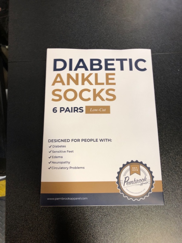 Photo 2 of Pembrook Diabetic Ankle Socks for Men and Women - 6 Pairs Low Cut Seamless Diabetic Socks Women Diabetic Socks for Men