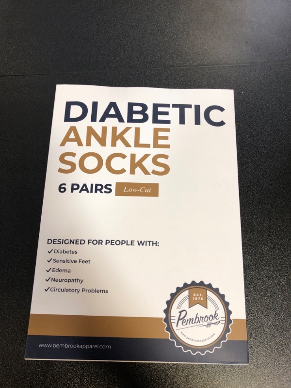 Photo 2 of Pembrook Diabetic Ankle Socks for Men and Women - 6 Pairs Low Cut Seamless Diabetic Socks Women Diabetic Socks for Men