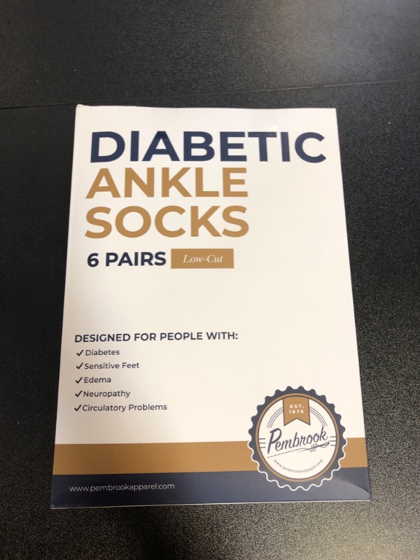 Photo 2 of Pembrook Diabetic Ankle Socks for Men and Women - 6 Pairs Low Cut Seamless Diabetic Socks Women Diabetic Socks for Men