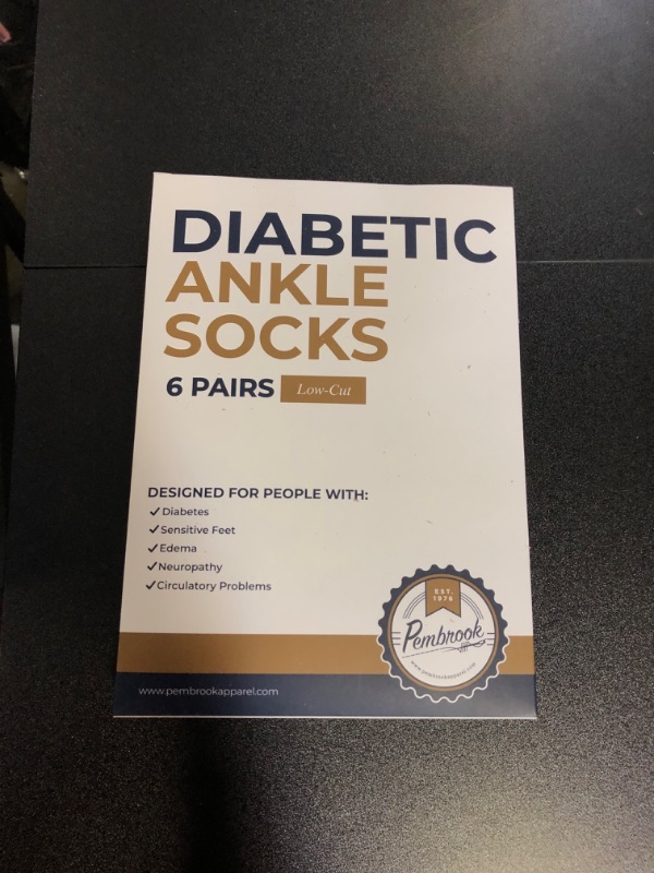 Photo 2 of Pembrook Diabetic Ankle Socks for Men and Women - 6 Pairs Low Cut Seamless Diabetic Socks Women Diabetic Socks for Men