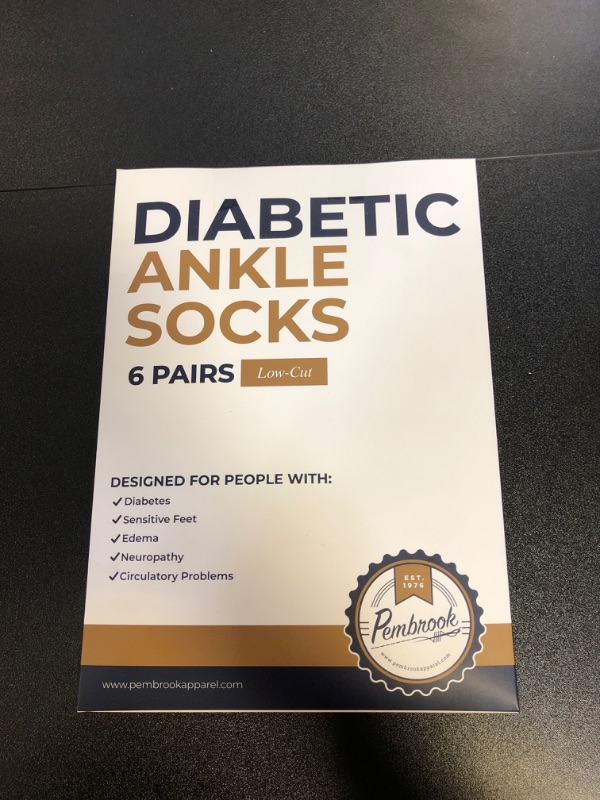 Photo 2 of Pembrook Diabetic Ankle Socks for Men and Women - 6 Pairs Low Cut Seamless Diabetic Socks Women Diabetic Socks for Men