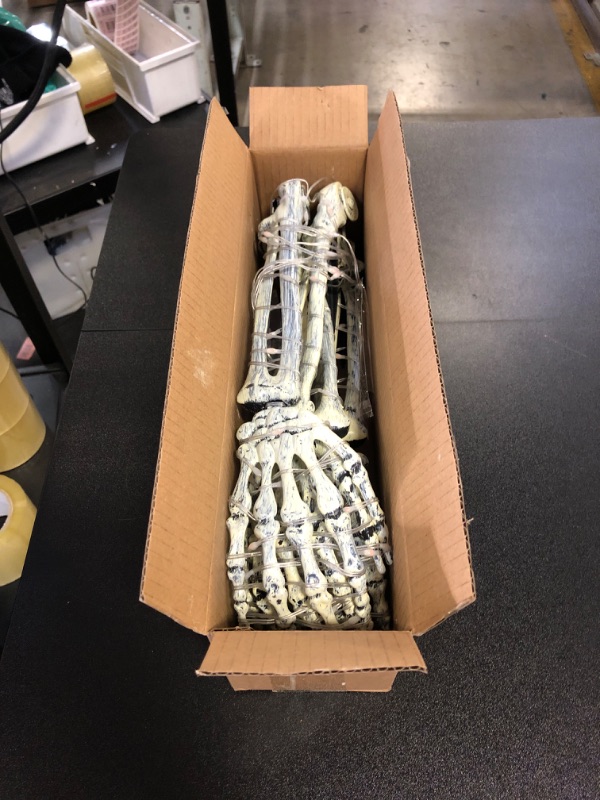 Photo 2 of Halloween Decorations Outdoor Skeleton Arm 4 Pack - HOYECHI Light Up Skeleton Hands with 80 LEDs, 8 Lighting Modes, and Timer, for Front Yard Porch Gardens Lawns Halloween Party