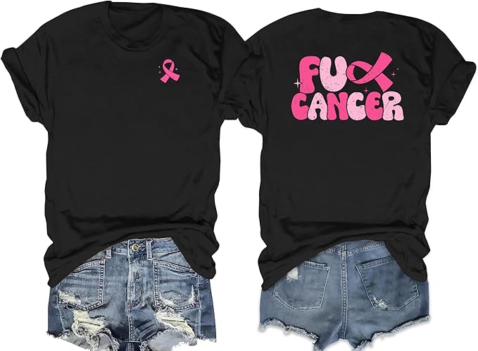 Photo 1 of Breast Cancer Shirts for Women Together We Fight T-Shirts Volleyball Pink Ribbon Graphic Tee Tops M
