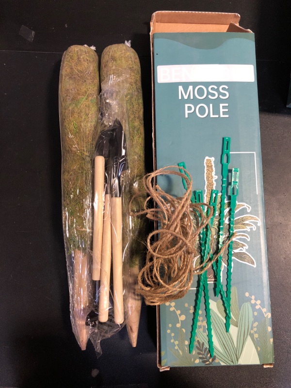 Photo 2 of 2 Pack 13 Inch Moss Pole, Bendable Moss Pole for Plants Monstera, Moss Poles for Climbing Plants Indoor, Handmade Coco Coir Plant Pole Sticks Support Stakes for Potted Plants