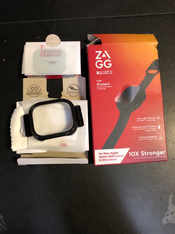 Photo 2 of ZAGG InvisibleShield XTR3 Apple Watch Ultra 2 49mm Screen Protector - Case Friendly Screen, Impact & Scratch Protection, clear