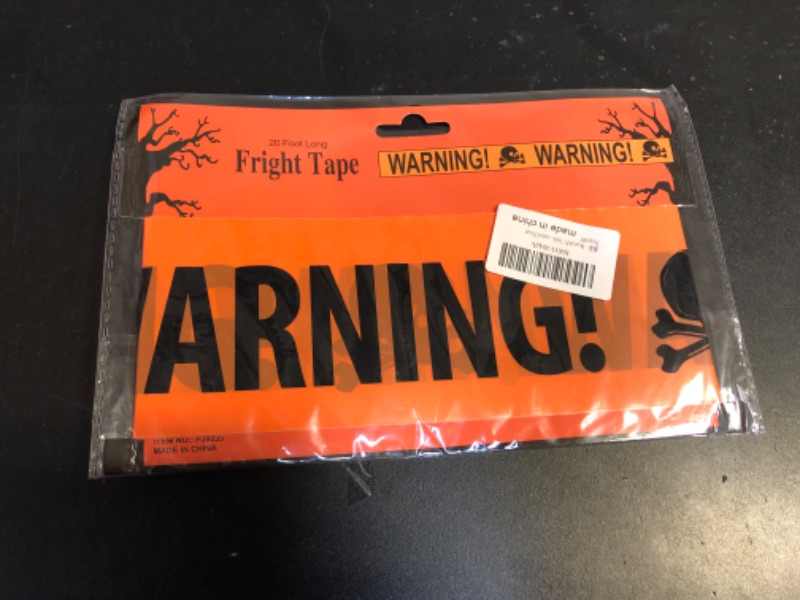 Photo 2 of BinaryABC Halloween Caution Tapes,Halloween Warning Tape,Halloween Party Haunted House Props,6M