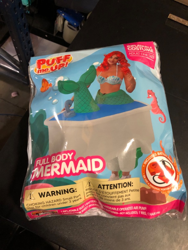 Photo 1 of Spooktacular Creations Adults Inflatable Costumes, Mermaid in the Tub Halloween Inflatable Costume, Blow-up Costumes for Halloween Cosplay Party, Themed Party