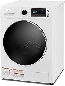 Photo 1 of COMFEE’ 24" Washer and Dryer Combo 2.7 cu.ft 26lbs Washing Machine Steam Care, Overnight Dry, No Shaking Front Load Full-Automatic Machine, Dorm White