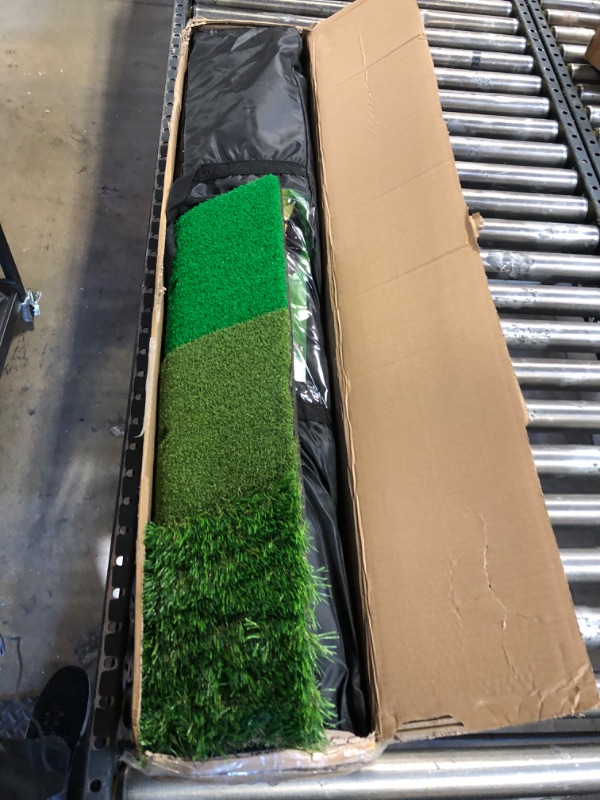 Photo 1 of Foldable Golf Net 10x7FT: Easy POP UP Golf Hitting Net with Tri-Turf Mat - All in 1 Home Golf Practice Nets for Backyard Driving Chipping Swing Training with Travel Bag - Christmas Ideal Gift for Men