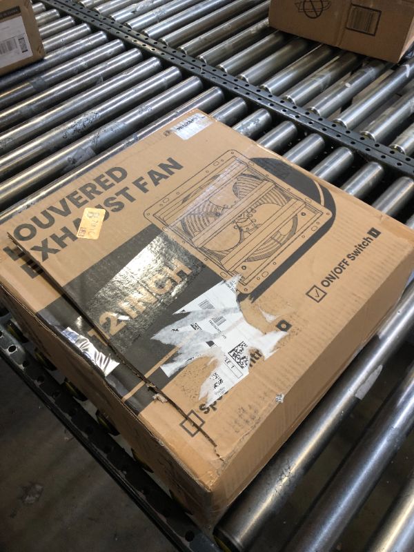 Photo 1 of HG Power Upgraded 12 Inch Shutter Exhaust Fan, 764CFM High-Speed, 1400RPM Wall-Mounted Ventilation Fan for Shed, Garage, Greenhouse - with Mesh Screen, ON/OFF Switch & 8FT Power Cord, Black