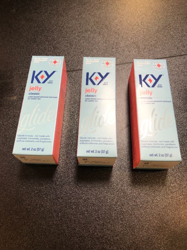 Photo 2 of 3 PACK--K-Y Jelly Water-Based Personal Lube- BEST BY 08/2025