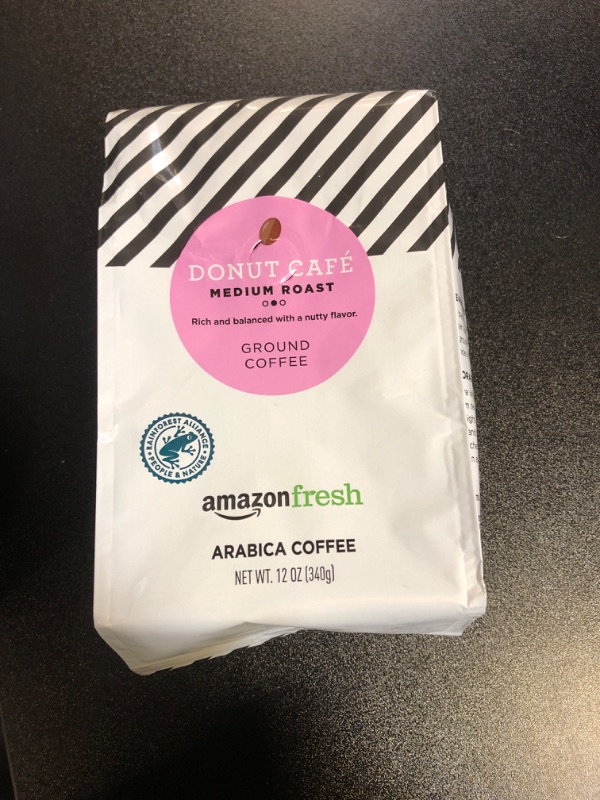Photo 1 of AmazonFresh Donut Cafe Ground Coffee, Medium Roast, 12 Ounce EXP DEC 6 2024
+