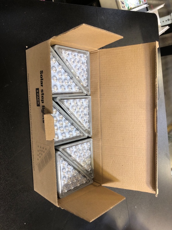 Photo 1 of VOLISUN Solar Stair Lights 6 Pack, 7 Fixed Colors, Solar Step Lights Outdoor Waterproof IP67, LED Outdoor Step Lights, Solar Deck Lights Outdoor Decor for Garden Stair, Front Step, Porch and Patio