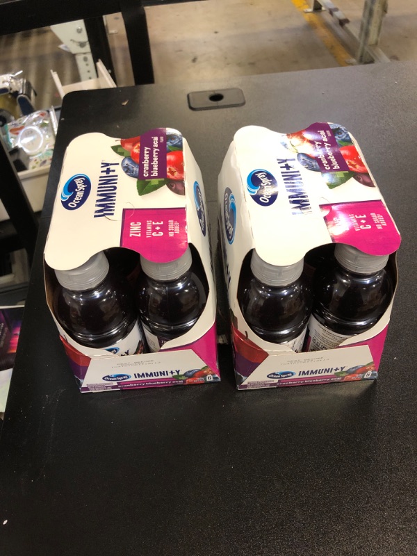 Photo 2 of 2 Ocean Spray Immunity Cranberry Blueberry Acai Flavored Juice Drinks, 10 Fl Oz Bottles, 6 Count (Pack of 1) EXP OCT 07 2024