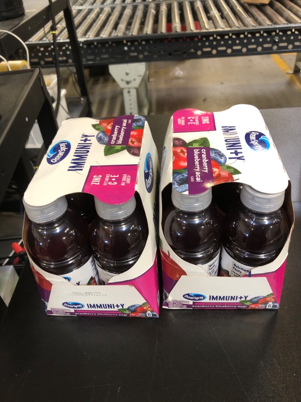 Photo 2 of 2 Ocean Spray Immunity Cranberry Blueberry Acai Flavored Juice Drinks, 10 Fl Oz Bottles, 6 Count (Pack of 1) EXP OCT 07 2024