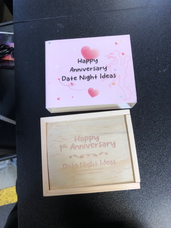 Photo 2 of 1 Year Anniversary Wooden Gifts for Girlfriends Boyfriend, first Wedding Gifts Anniversary for Husband Wife, 1 Year Marriage Gifts Anniversary for Couple Ideas & Dice Box (1 Year)