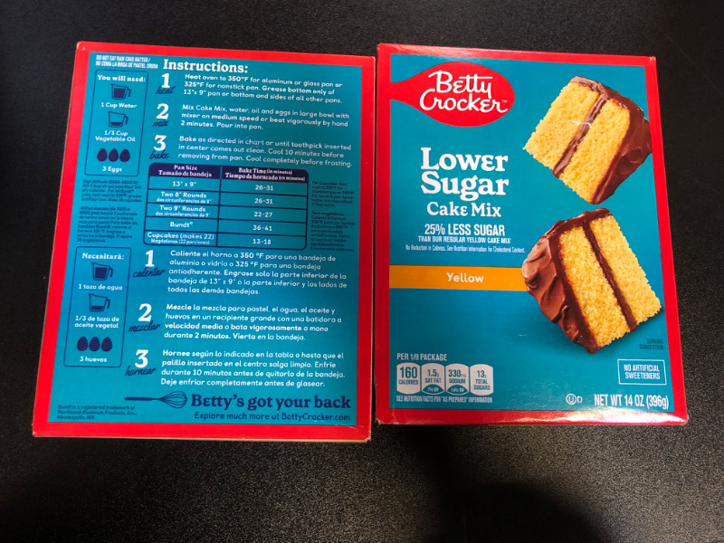 Photo 2 of 2 Betty Crocker Lower Sugar Yellow Cake Mix, No Artificial Sweeteners, 14 oz EXP NOV 13 2024 