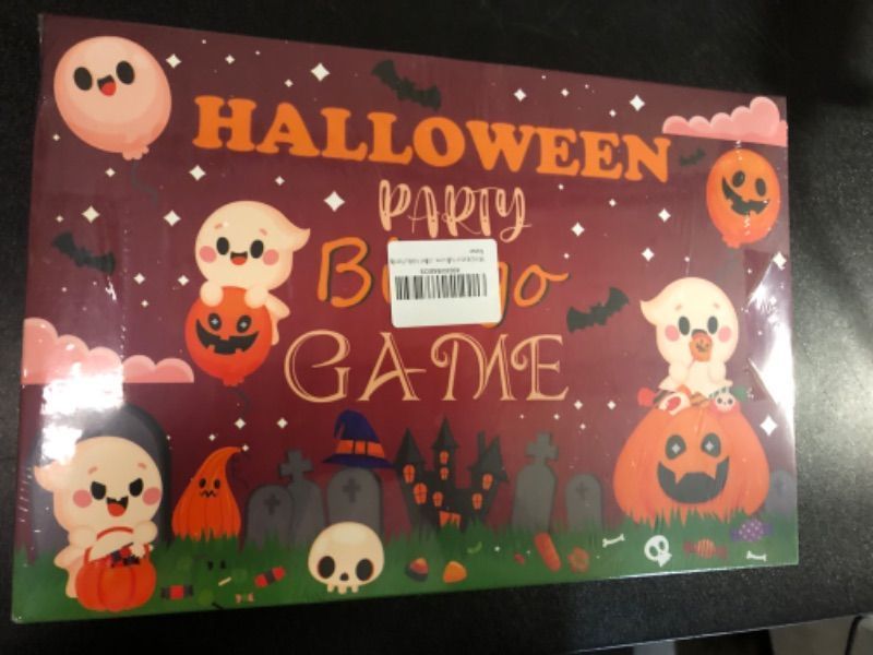 Photo 2 of MonEnfance Halloween Bingo Cards, 24 Players Halloween Bingo Game for Kids Adults with Punny Stickers Cute Party Game for Family Classroom Large Group