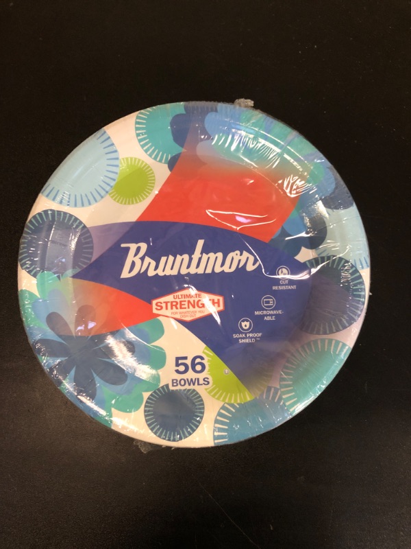 Photo 2 of Bruntmor Paper Plates - Disposable Dessert Plates for Party - Stylish Paper Plates - Plate for Snacks, Salad, Dessert - Plates for Eating Hot or Cold Food - Eco-friendly Alternative to Plastic