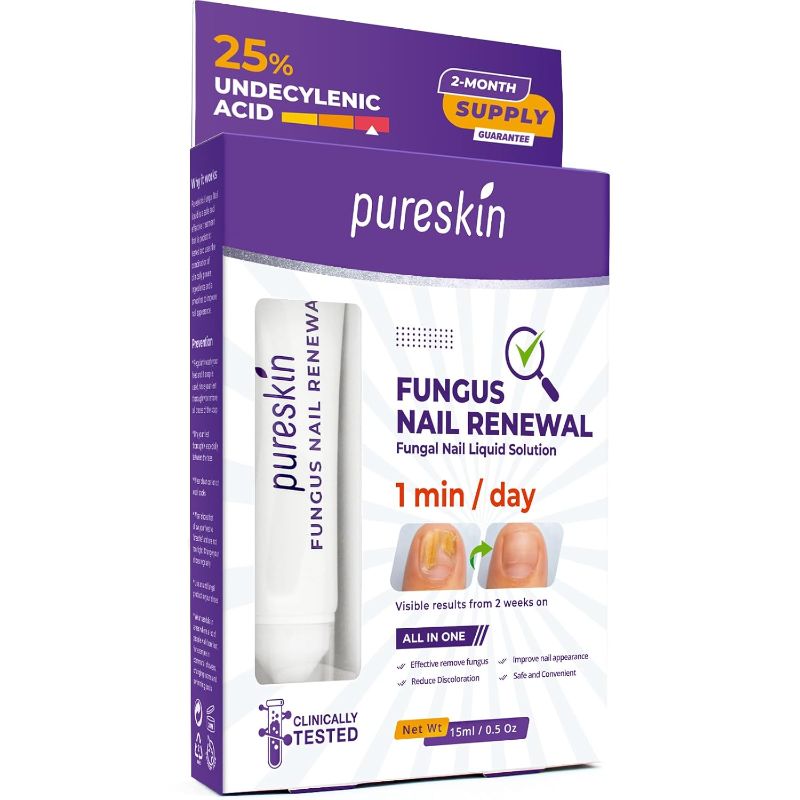 Photo 1 of Pureskin Fungal Nail Renewal, Toenail Fungus Treatment Extra Strength, Nail Solution for Discolored and Damaged Nails, 0.5 fl oz