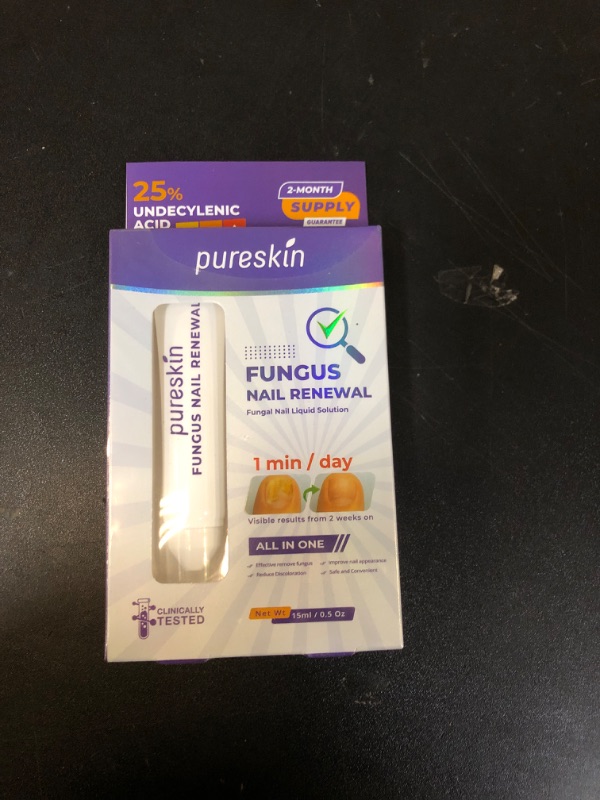 Photo 2 of Pureskin Fungal Nail Renewal, Toenail Fungus Treatment Extra Strength, Nail Solution for Discolored and Damaged Nails, 0.5 fl oz