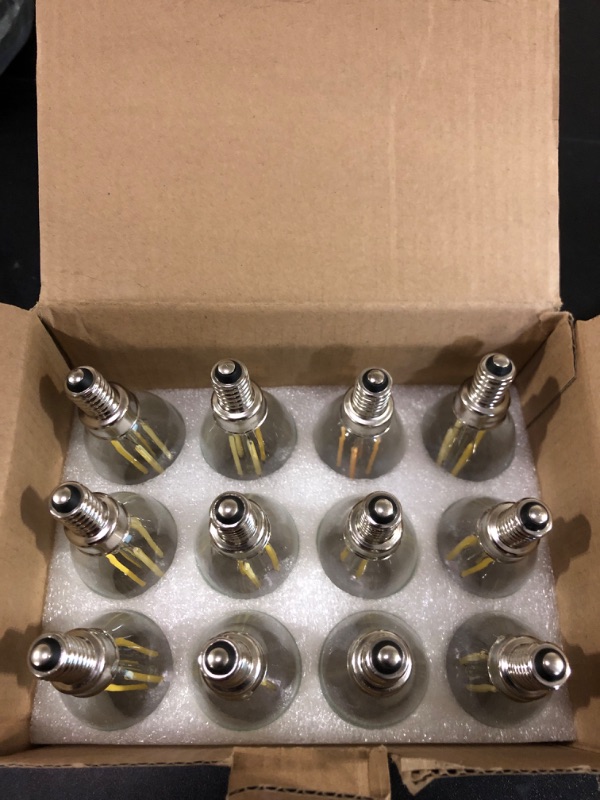 Photo 2 of 12-Pack Dimmable E12 LED Candelabra Bulbs 60W Equivalent