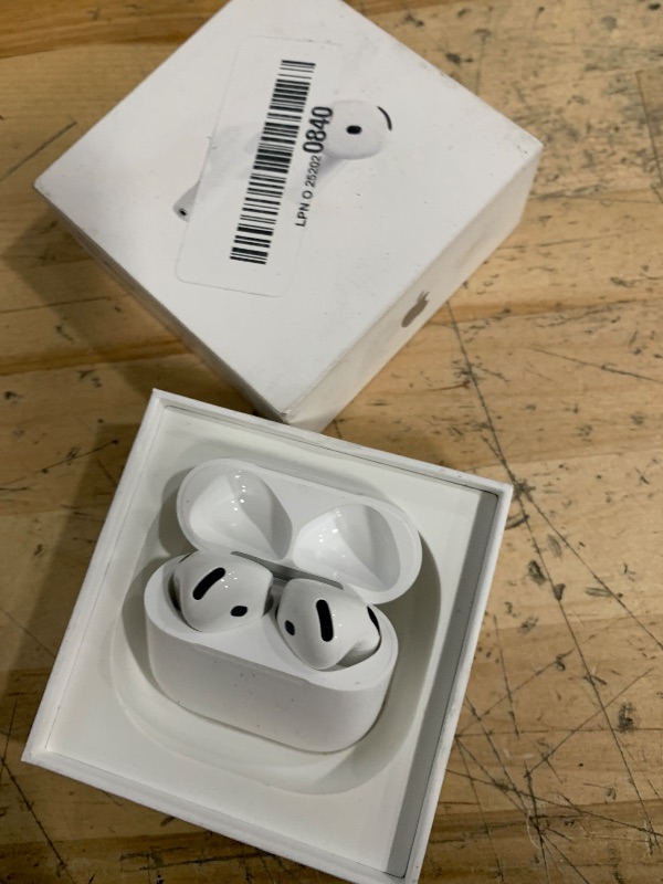 Photo 2 of Apple AirPods 4 Wireless Earbuds, Bluetooth Headphones, with Active Noise Cancellation, Adaptive Audio, Transparency Mode, Personalized Spatial Audio, USB-C Charging Case, Wireless Charging, H2 Chip