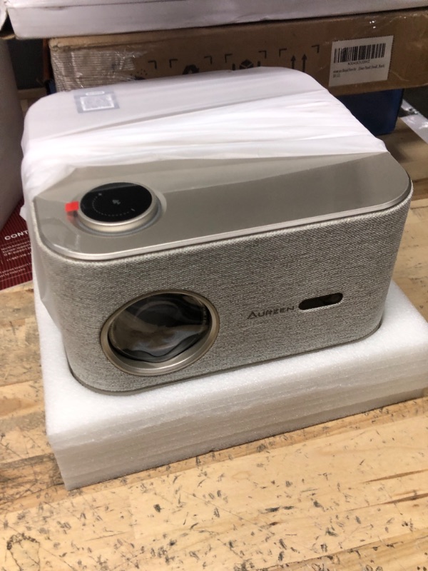 Photo 1 of 3-in-1 Outdoor Projector 4K Supported, AURZEN BOOM 3 Smart Projector with WiFi and Bluetooth, 3D DoIby Audio & 36W Speakers, Auto Focus & Keystone, Netflix Official 500 ANSI Home proyector, Gold