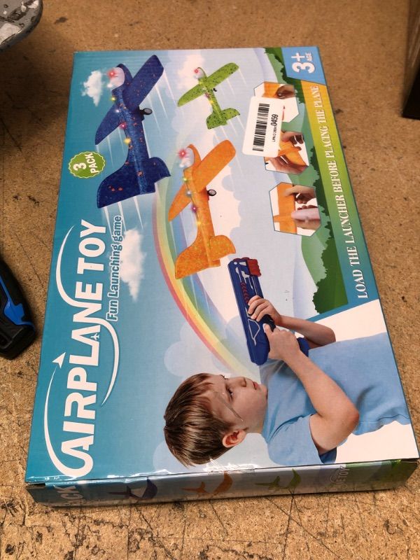 Photo 1 of 3 Pack Airplane Launcher Toy, 12.6" Foam Glider Led Plane, 2 Flight Mode Catapult Plane for Kids Outdoor Sport Flying Toys Gifts for 3 4 5 6 7 8 9 10 12 Year Old Boys Girls