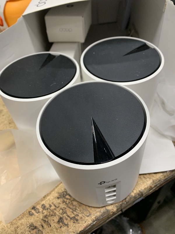 Photo 1 of TP-Link Deco AX3000 WiFi 6 Mesh System(Deco X55) - Covers up to 6500 Sq.Ft. , Replaces Wireless Router and Extender, 3 Gigabit ports per unit, supports Ethernet Backhaul (3-pack)