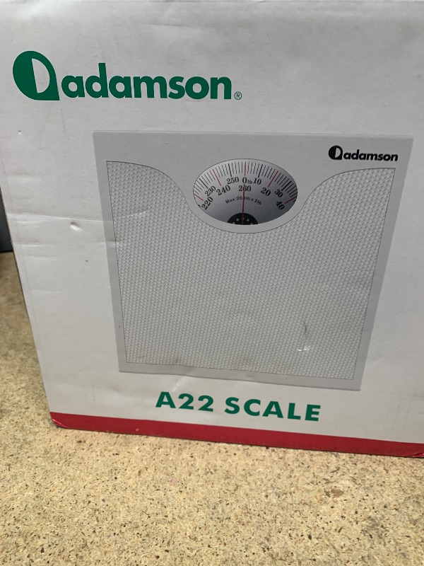 Photo 1 of Adamson A22 Bathroom Scale for Body Weight - Up to 260 LB - New 2024 - Anti-Skid Rubber Surface - Analog Bathroom Weight Scales - Affordable - Durable with 20-Year Warranty - White
