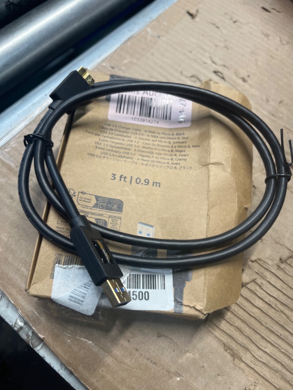 Photo 1 of AmazonBasics USB 30 Charger Cable - A-Male to Micro-B - 3 Feet (09 Meters)