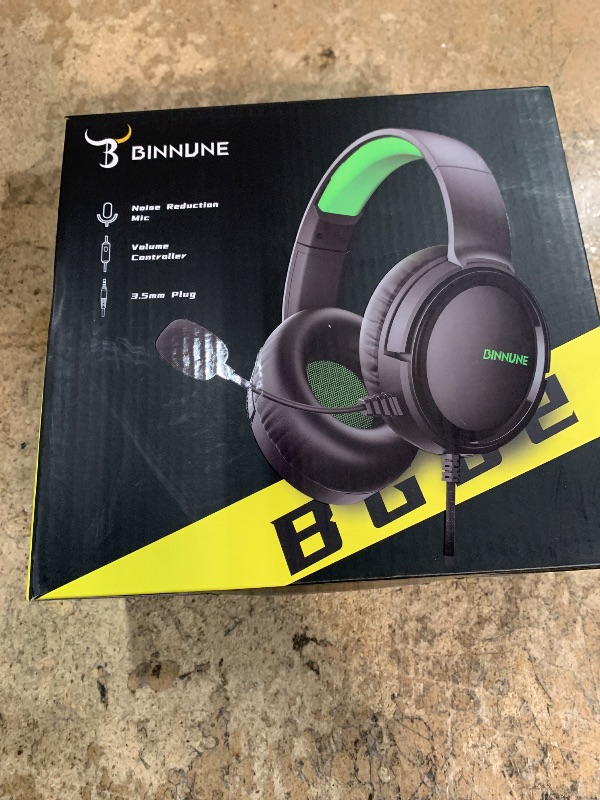 Photo 1 of BINNUNE Gaming Headset with Mic for Xbox Series X|S Xbox One PS4 PS5 PC NS, Wired Audifonos Gamer Headphones with Microphone for Xbox 1 PS 4|5