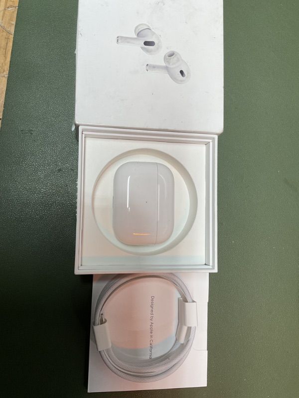 Photo 2 of Apple AirPods Pro (2nd Generation) Wireless Ear Buds with USB-C Charging, Up to 2X More Active Noise Cancelling Bluetooth Headphones, Transparency Mode, Adaptive Audio, Personalized Spatial Audio