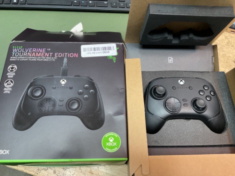 Photo 1 of Razer Wolverine V3 Tournament Edition Wired Gaming Controller: Licensed for Xbox Series X|S, Xbox One, Windows PC - 6 Remappable Buttons - Fast Triggers - USB-C Cable - Wired Tournament Mode - Black
