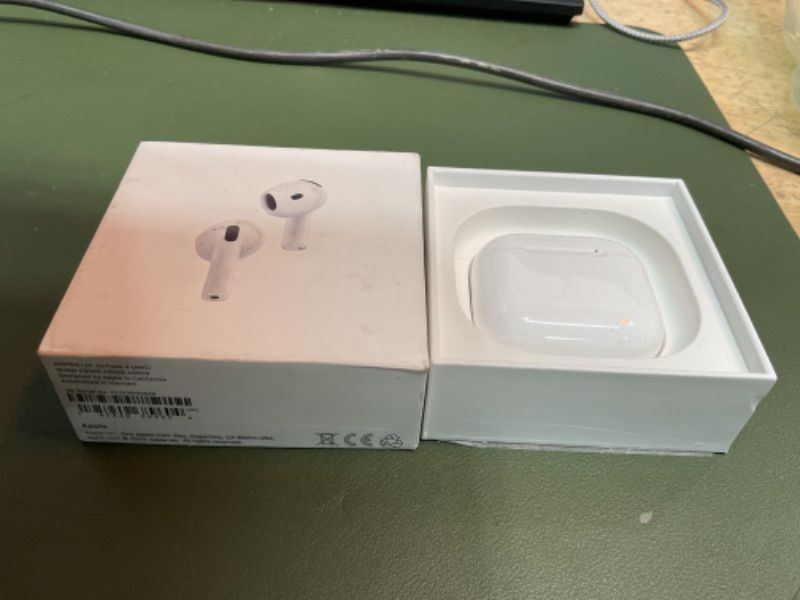 Photo 2 of Apple AirPods 4 Wireless Earbuds, Bluetooth Headphones, with Active Noise Cancellation, Adaptive Audio, Transparency Mode, Personalized Spatial Audio, USB-C Charging Case, Wireless Charging, H2 Chip